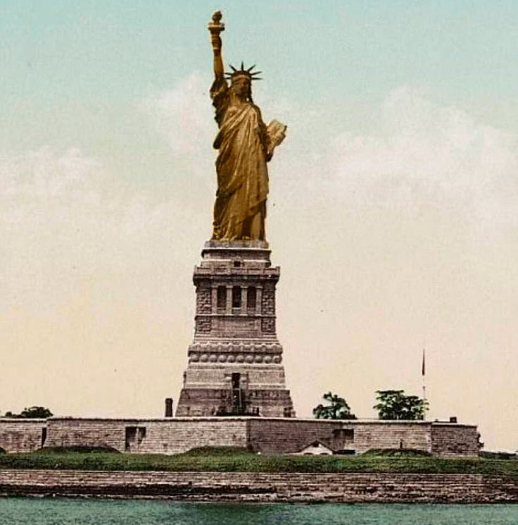 Statue Of Liberty Original Color Before Green