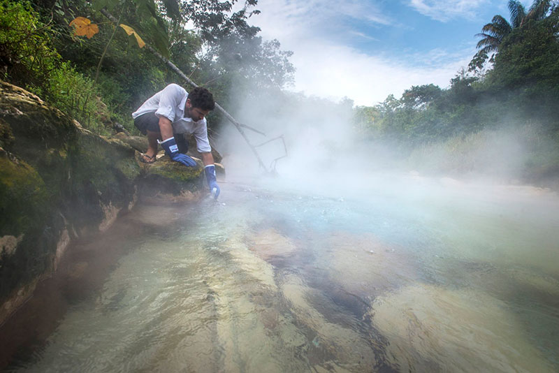 Boiling river in Peru