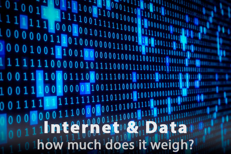 How Much Does the Internet Data Weigh?
